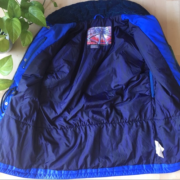 VINTAGE SPYDER Ski Winter Jacket Coat Blue L/XL - Picture 4 of 8